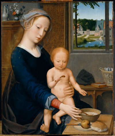Madonna con la zuppa di latte da Gerard David